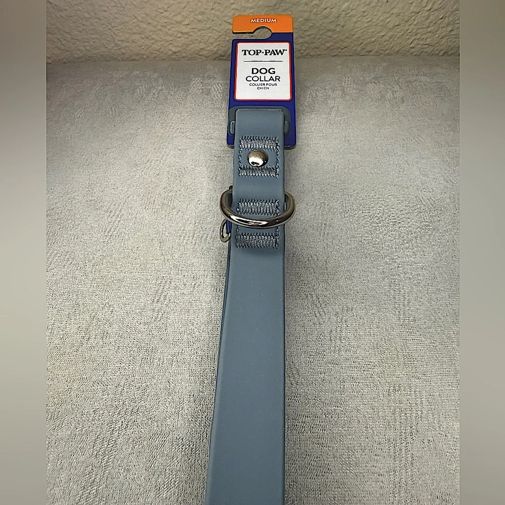 Dog Collar, Slate Blue, Size Medium — Top Paw